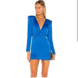 NBD Blue Long Sleeve Dress